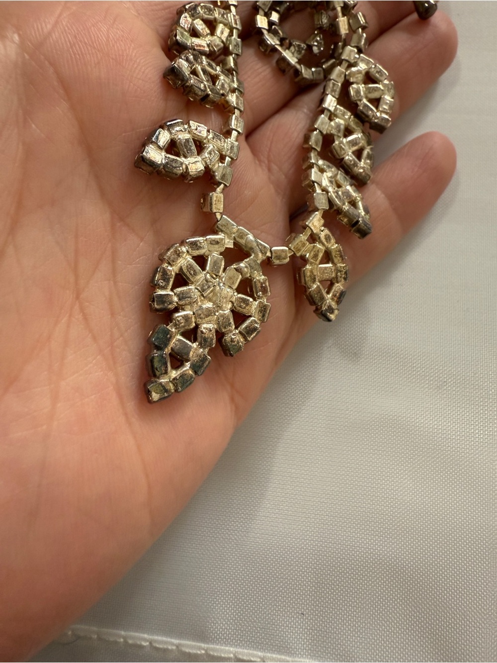 Vintage 50s/60s AB Aurora Borealis Rhinestone Glam Marilyn Monroe Necklace - Picture 13 of 13